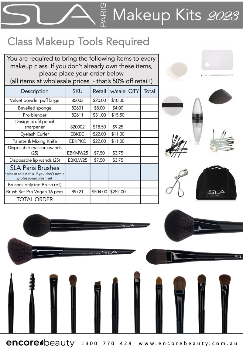 Student Makeup Kits SLA Academy